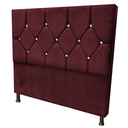 Ver imagem 2 de Cabeceira Casal 1.60 Queen Maju Luxo Suede:Bordo