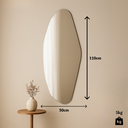 Ver imagem 5 de Espelho Orgânico Brisa 110x50cm Polido com Suporte – Design Moderno Banheiro, Quarto, Sala e Lavabo