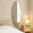 Ver imagem 2 de Espelho Orgânico Brisa 110x50cm Polido com Suporte – Design Moderno Banheiro, Quarto, Sala e Lavabo