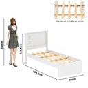 Ver imagem 5 de Cama Solteiro Barcelona Branco e Preto com Cama Auxiliar - Tebarrot
