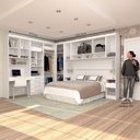 Ver imagem 6 de Quarto Home Office Alpes 11 Portas 7 Gavetas MDP 165cm Branco Luciane Móvei