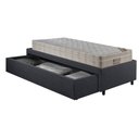 Ver mais imagens de Base Box Cama Solteiro Sapateira Linho Cinza e Colchão Airtech Ortobom 88x188
