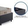Base Box Cama Solteiro Sapateira Linho Cinza e Colchão Airtech Ortobom 88x188 - 2