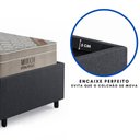 Ver imagem 2 de Base Box Cama Solteiro Sapateira Linho Cinza e Colchão Airtech Ortobom 88x188