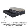 Base Box Cama Solteiro Sapateira Linho Cinza e Colchão Airtech Ortobom 88x188 - 3