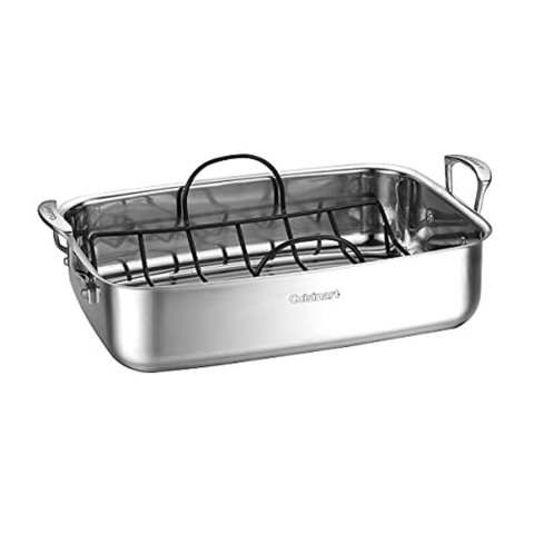 Cuisinart Assadeira Inox 38 Cm com Grelha Antiaderente