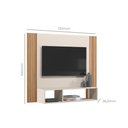 Ver imagem 3 de Painel de Tv até 40 Polegadas Suspenso com Nichos Organizadores e Decorativo Elegante