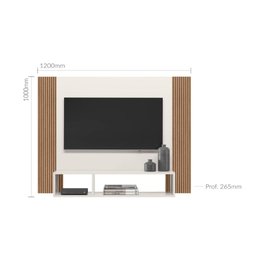 Painel Demadero P/tv de até 40 - Off White/natural - 5