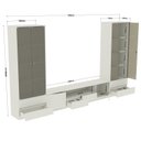 Ver imagem 3 de Estante para TV e Home Theater até 84 Polegadas com LED 100% MDF 340CMX200CM 2 Cristaleiras Liz Yescasa