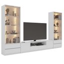 Ver imagem 2 de Estante para TV e Home Theater até 84 Polegadas com LED 100% MDF 340CMX200CM 2 Cristaleiras Liz Yescasa