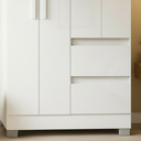 Ver imagem 4 de Guarda Roupa Solteiro 4 Portas 2 gavetas BrancoMDP Nápoles Poquema Móveis