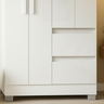 Guarda Roupa Solteiro 4 Portas 2 gavetas BrancoMDP Nápoles Poquema Móveis - 4
