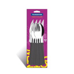 Conjunto de Talheres em Aço Inox 12pcs New Kolor - Tramontina - 1