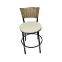 Ver imagem 3 de Kit 2 Banquetas Baixa de Cozinha Encosto Junco