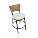 Ver imagem 4 de Kit 2 Banquetas Baixa de Cozinha Encosto Junco