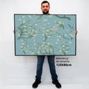 Ver imagem 2 de Quadro Decorativo Amendoeira em Flor Van Gogh em Moldura Caixa Tacolado Moldura Caixa Alta 4,5cm Bra