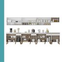 Ver imagem 6 de Cozinha Completa Miller 18 Portas 4 Gavetas 375cm Branco Móveis Carraro