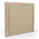 Ver imagem 1 de Cabeceira Cama Box Queen Size Alba 160cm com Frame Veludo Bege - Desk Design