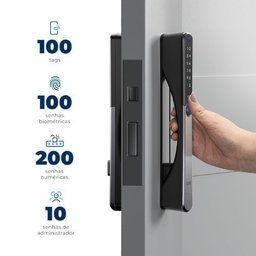 Fechadura Digital de Embutir Samba Esf-de6100i Preta Elsys - 4
