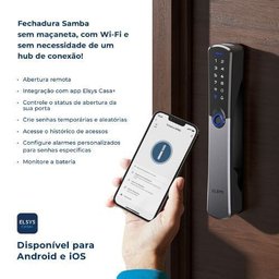 Fechadura Digital de Embutir Samba Esf-de6100i Preta Elsys - 6