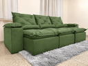 Ver imagem 5 de Sofá Retrátil e Reclinável 2,75m em Tecido Veludo c/ Pillow Nos Braços - Montagem Inclusa:Verde