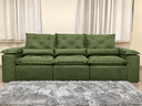 Ver imagem 3 de Sofá Retrátil e Reclinável 2,75m em Tecido Veludo c/ Pillow Nos Braços - Montagem Inclusa:Verde
