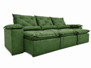 Ver imagem 1 de Sofá Retrátil e Reclinável 2,75m em Tecido Veludo c/ Pillow Nos Braços - Montagem Inclusa:Verde
