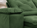 Ver imagem 4 de Sofá Retrátil e Reclinável 2,75m em Tecido Veludo c/ Pillow Nos Braços - Montagem Inclusa:Verde
