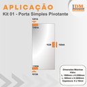 Ver imagem 6 de Kit 01 Instalação Porta de Vidro Pivotante V/a - Branco - Aluminio