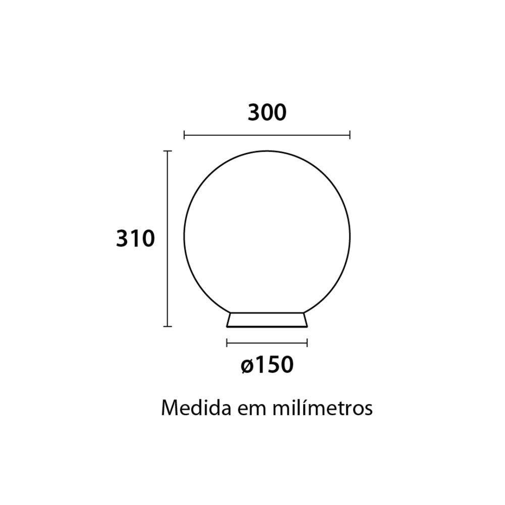 Globo Boca 15 (300mm) Única - Blumenau para Poste - 2