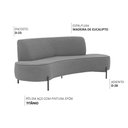Ver imagem 3 de Sofá Orgânico 02 Lugares 150cm Argos Pés Titânio Linho Cinza - Nexta Casa