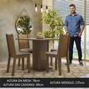 Ver imagem 5 de Conjunto Sala de Jantar Mesa Tampo de Vidro 4 Cadeiras Rustic/crema/sintético Bege Perla Madesa