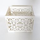 Ver imagem 2 de Caixa de Presentes Provençal Arabesco 60x40x50 cm Mdf Branco