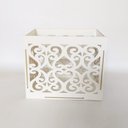 Ver imagem 3 de Caixa de Presentes Provençal Arabesco 60x40x50 cm Mdf Branco