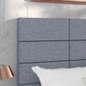 Cabeceira Suspensa Estofada Decoração Quarto Casal Cama Box Queen Size 1,60 Encanto - Cinza Linho - 3