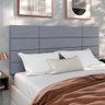 Cabeceira Suspensa Estofada Decoração Quarto Casal Cama Box Queen Size 1,60 Encanto - Cinza Linho - 2