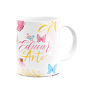 Ver imagem 2 de Caneca Floral Professor - Educar É Arte - Branca