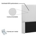 Ver imagem 3 de Cabeceira Arizona Para Cama Box King 195 cm Corino Branco - D’Rossi