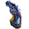 Incensário Dragão Azul Metalizado Incenso Aroma Decoração - 2