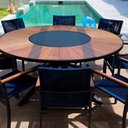 Ver imagem 2 de Jogo de Mesa Giratória com 8 Poltronas Perpétua em Corda Náutica