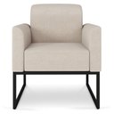 Ver imagem 3 de Poltrona Base Industrial Preto Marisa Linho D03 - D’Rossi A27 Areia