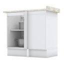 Ver imagem 2 de Balcão Canto Reto 1 Porta Americana Branco com Tampo Calcare - Móveis Henn