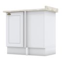 Ver imagem 1 de Balcão Canto Reto 1 Porta Americana Branco com Tampo Calcare - Móveis Henn