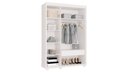 Ver imagem 2 de Guarda Roupa Multiuso Quarto Solteiro Belize 100% Mdf - Branco
