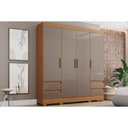 Ver imagem 1 de Guarda Roupa Casal B383 4 Pts 4 Gavs Cinamomo/Avela Henn