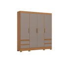 Ver imagem 2 de Guarda Roupa Casal B383 4 Pts 4 Gavs Cinamomo/Avela Henn