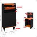 Ver mais imagens de Kit Quarto 2 Mesas Cabeceira Nicho Prateleira Sapateira Vertical Organizadora 18 Pares Calçados-rpm