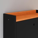 Ver imagem 6 de Kit Quarto 2 Mesas Cabeceira Nicho Prateleira Sapateira Vertical Organizadora 18 Pares Calçados-rpm