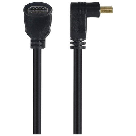 Cabo Hdmi 2.0 4k Ultra Hd 3d Conexao Ethernet Conectores 90* 2 Metros - H20b90-2
