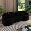 Ver imagem 1 de Sofá Living Decorativo Salinas 4 ou Mais Lugares com Almofadas 270cm Modulado Veludo Preto G33- Gran